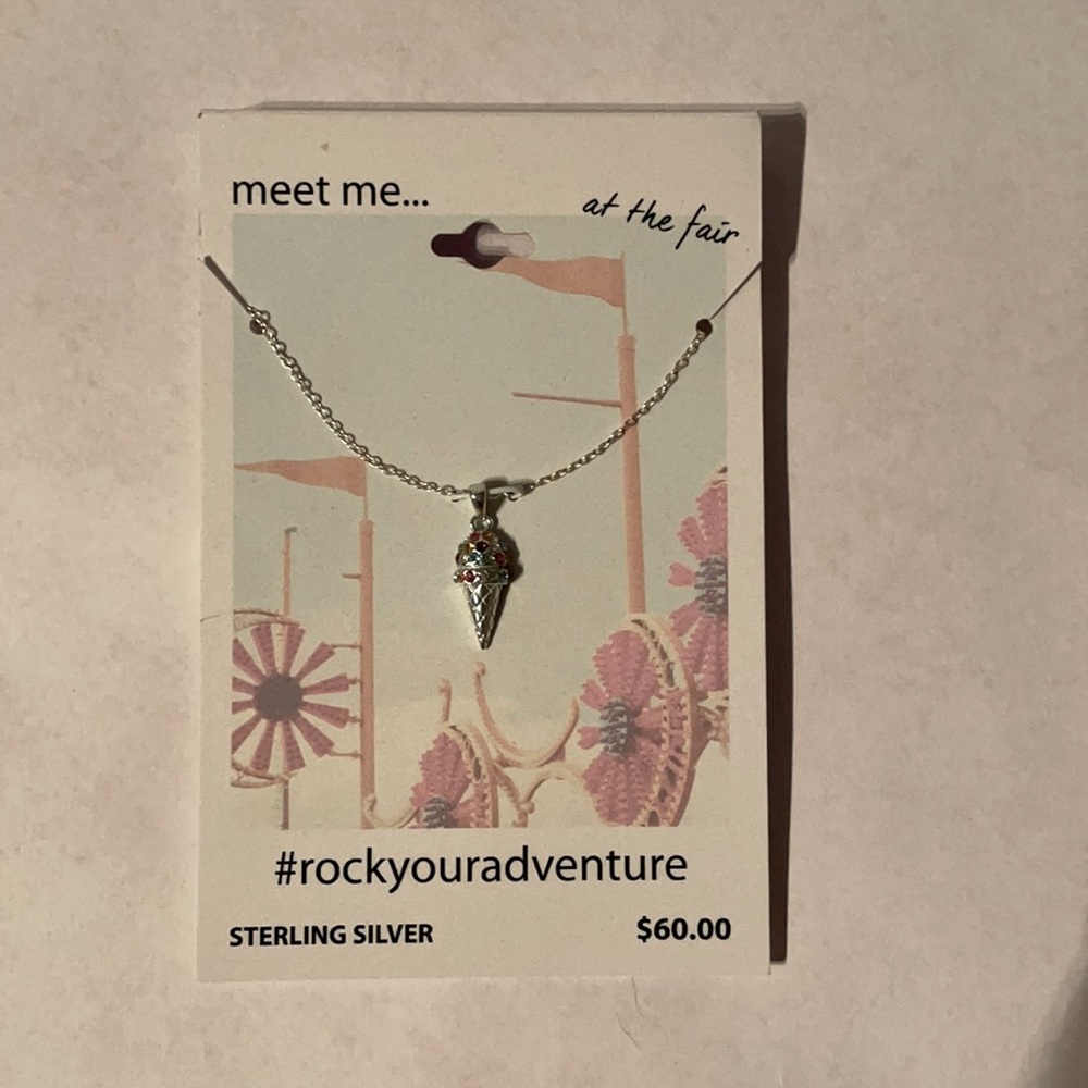 Ice cream cone summer necklace